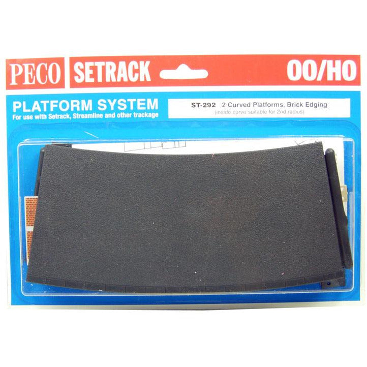 PECO OO/HO Setrack Platform Curved Brick (ST292)