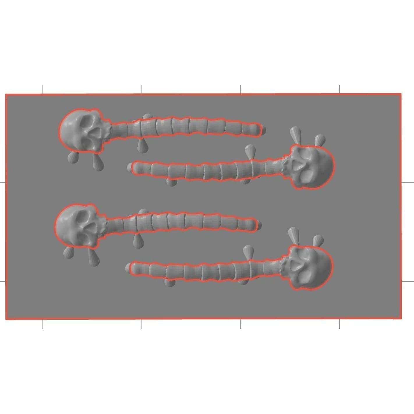 HWS Skull with Spine, Approx 50th scale