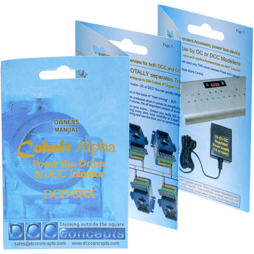 DCC CONCEPTS Cobalt Alpha DCC Power Bus Driver and Sniffer Adapter