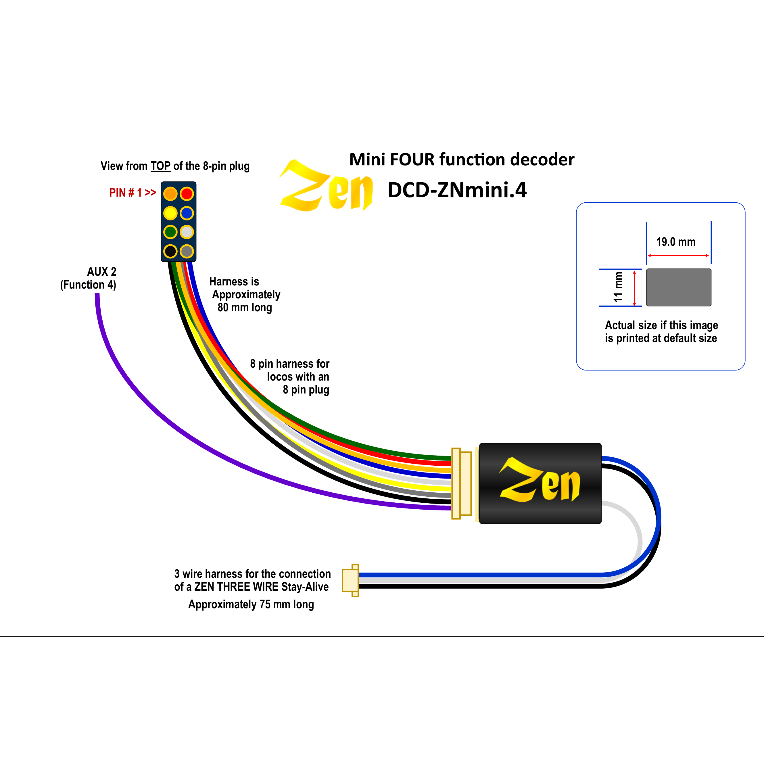 DCC Concepts DCD-ZBHP.6A Zen Black Buddha Decoder: O and - Rails DCC Concepts DCD-ZBHP.6A Zen Black Buddha Decoder: O and - Rails