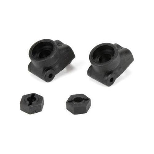 TLR Rear Hub Carrier, w/22 Std Hex (2): ALL 22/T