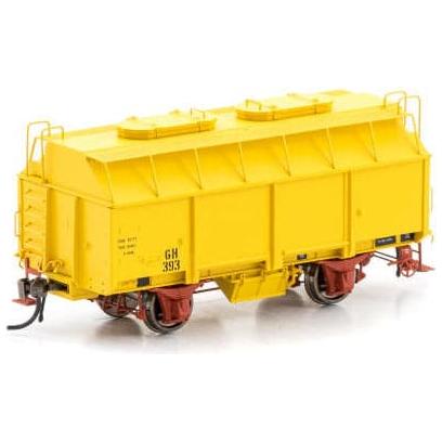 AUSCISION HO VR GH Grain Wagon with 2 Roof Hatches, Hansa Yellow - 6 Car Pack