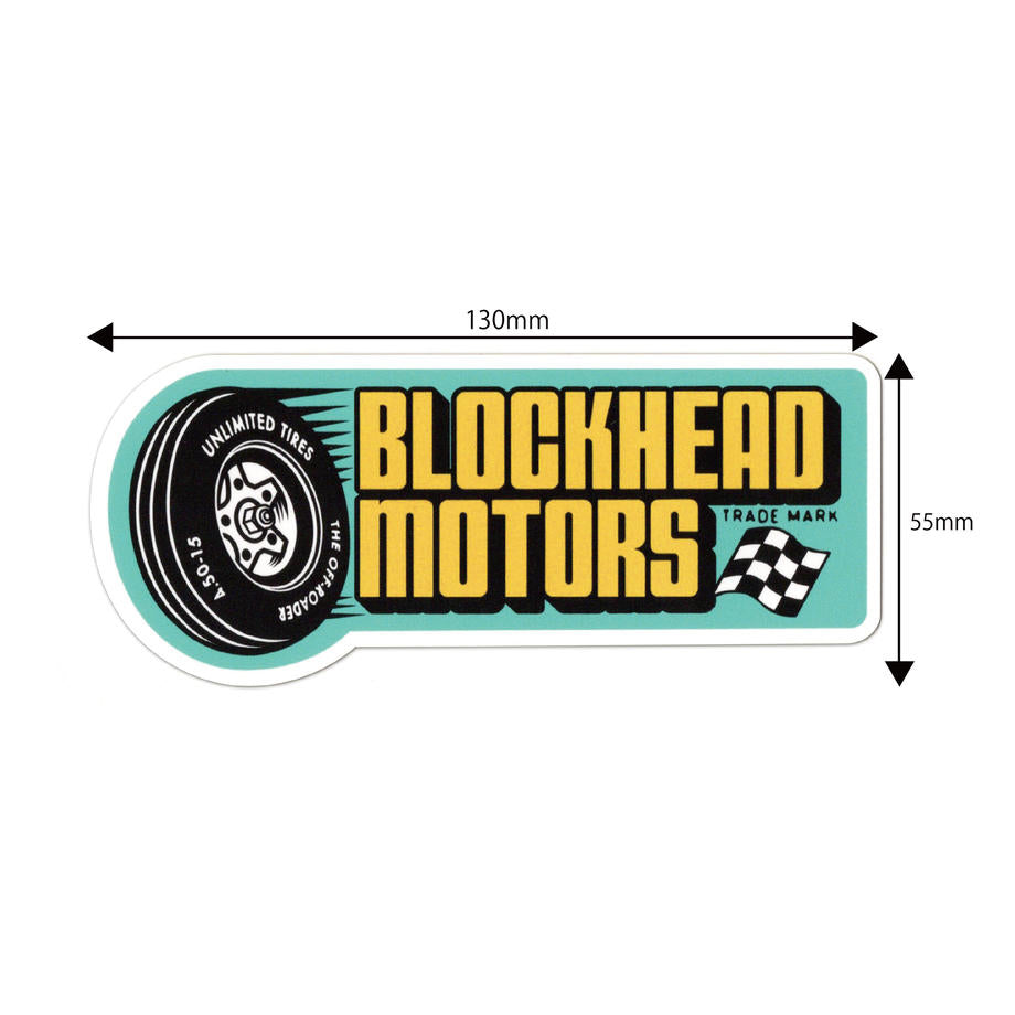 BLOCKHEAD MOTORS Tyre Sticker