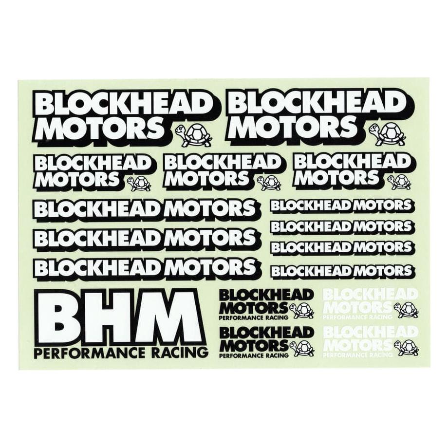 BLOCKHEAD MOTORS Gothic Logo Decal Sheet