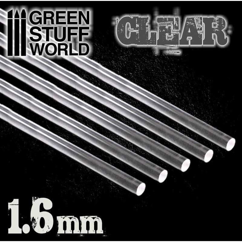GREEN STUFF WORLD Acrylic Rods - Round 1.6 mm Clear