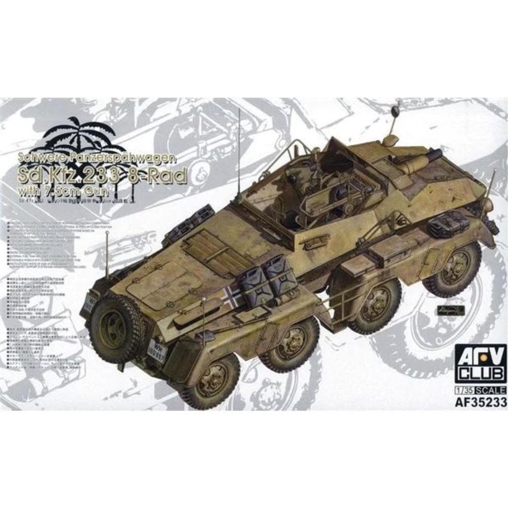 AFV CLUB 1/35 Sdkfz 233 Panzer Funkwagen 8-Rad W/7.5cm