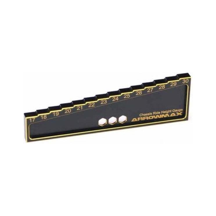 ARROWMAX Chassis Ride Height Gauge 17 to 30mm for 1/8 Off-Road Black Golden