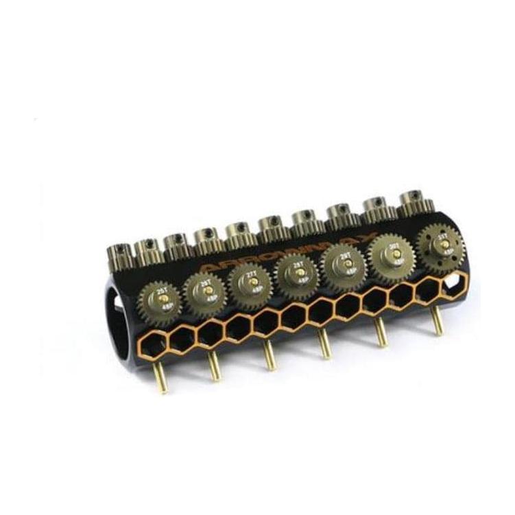 ARROWMAX Set Of 17 Alu Pinions 48DP With Caddy 15T ~ 31T