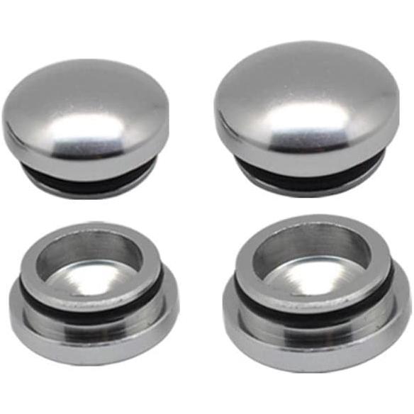 ARROWMAX 18MM & 22MM Aluminum End Cap - Silver (4)