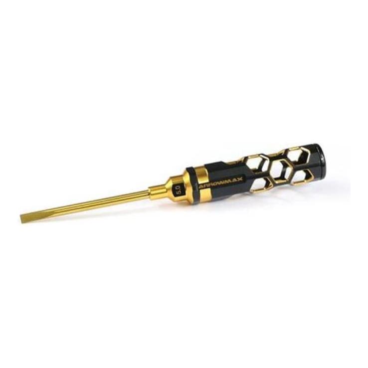 ARROWMAX Flat Head Screwdriver 5.0 X 100mm Black Golden