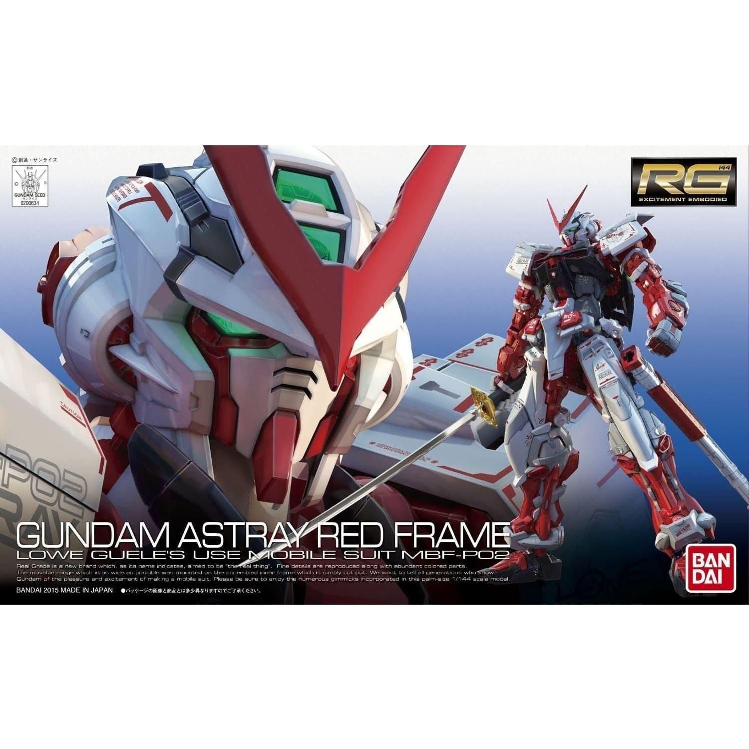 BANDAI 1/144 RG MBF-P02 Gundam Astray Red Frame