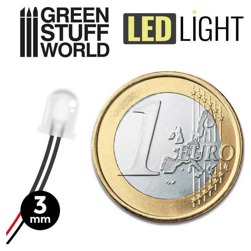 GREEN STUFF WORLD Blue LED Lights - 3mm