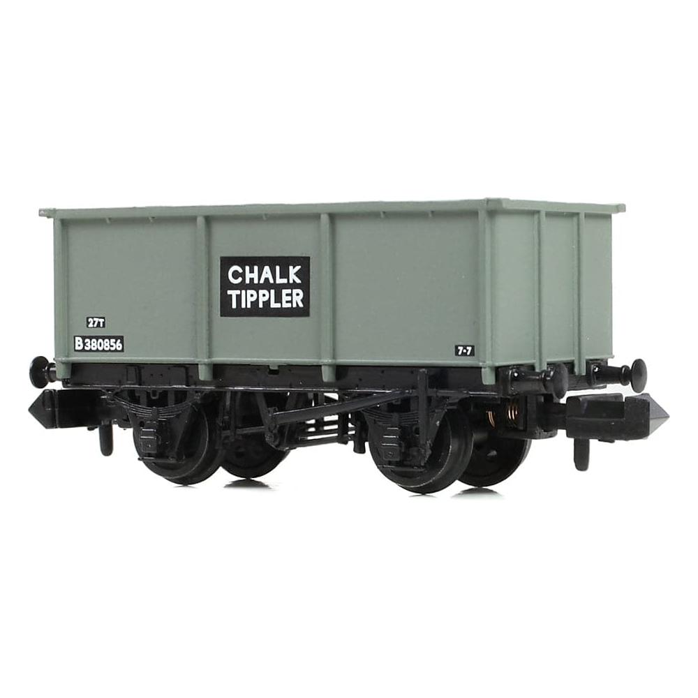 GRAHAM FARISH N BR 27T Steel Tippler Wagon BR Grey 'Chalk'