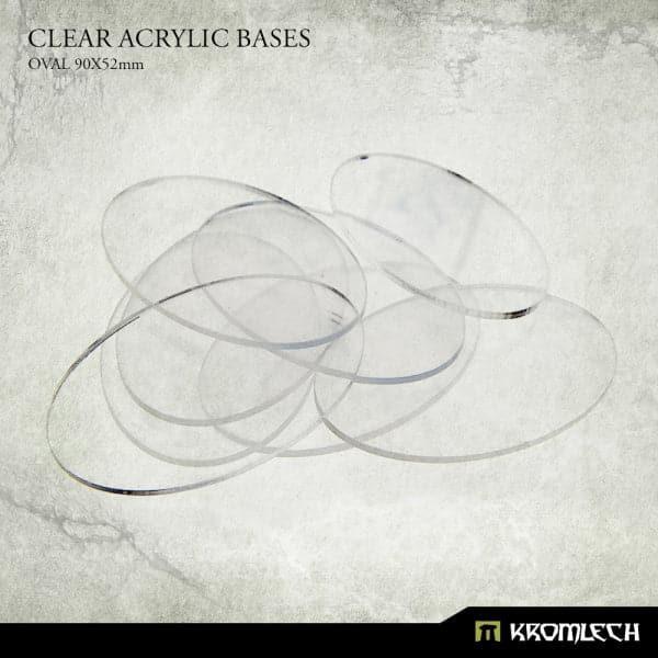 KROMLECH Clear Acrylic Bases: Oval 90x52mm (10)