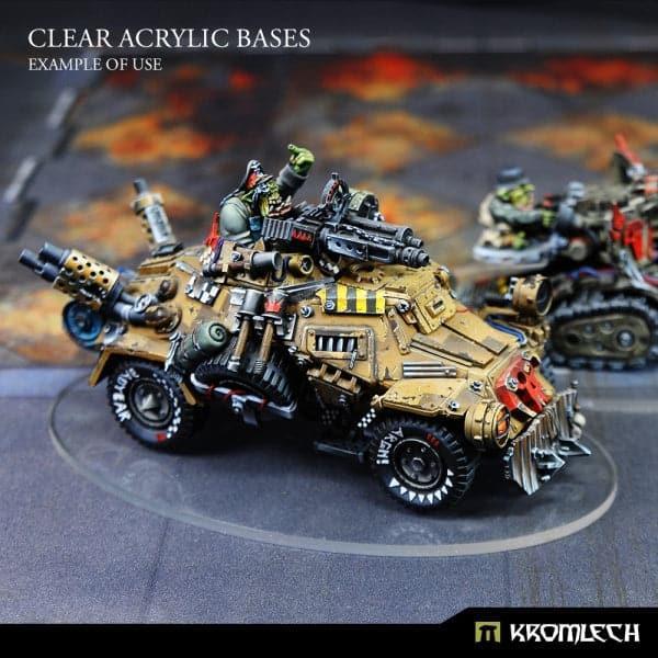 KROMLECH Clear Acrylic Bases: Oval 90x52mm (10)