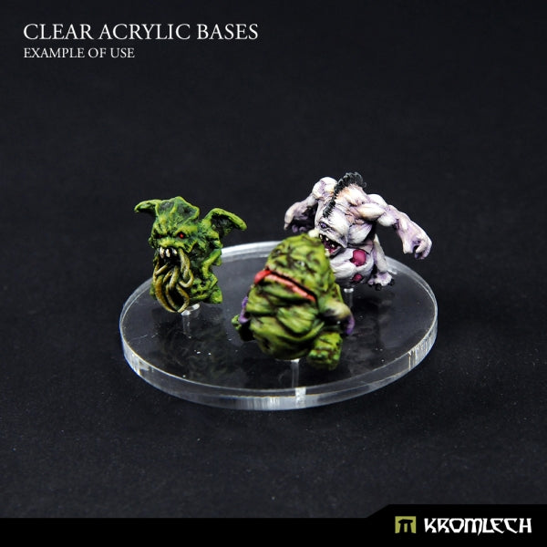 KROMLECH Clear Acrylic Bases: Round 20mm (50)