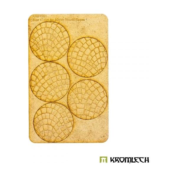 KROMLECH Cobblestone 50mm Round Base Toppers - 47mm
