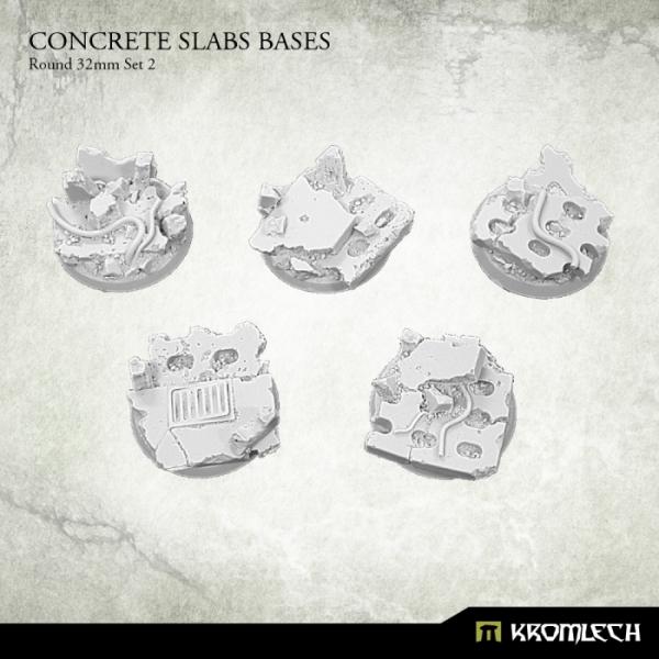 KROMLECH Concrete Slabs Round 32mm Set 2 (5)