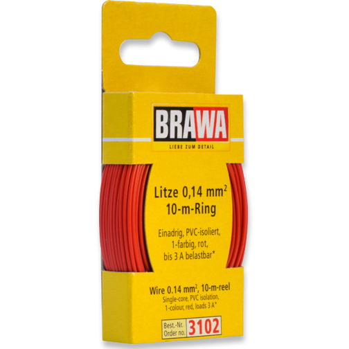 BRAWA Wire 0.14 mm, Red