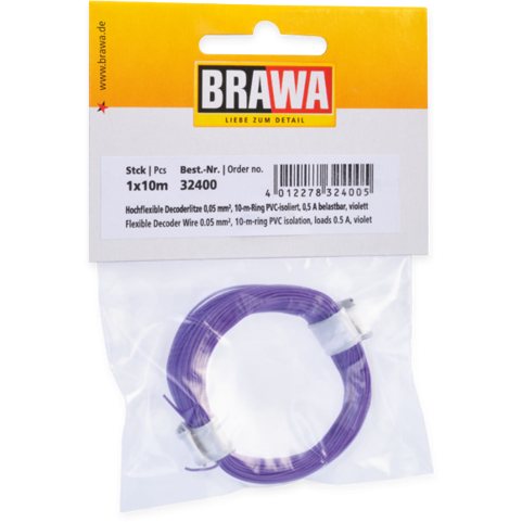 BRAWA Flexible Decoder Wire, 0.05 mm, Violet
