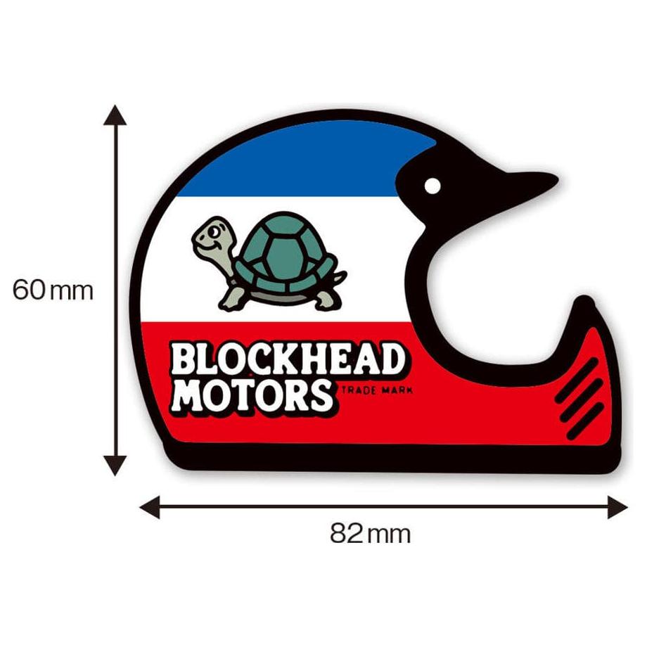 BLOCKHEAD MOTORS Helmet Sticker (Off-Road/Tricolor)