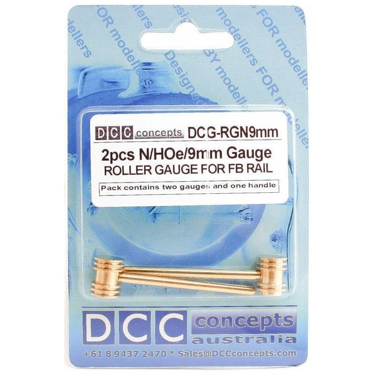DCC CONCEPTS N Scale Roller Gauge w/Handle (Standard) 9mm (2 Pack)