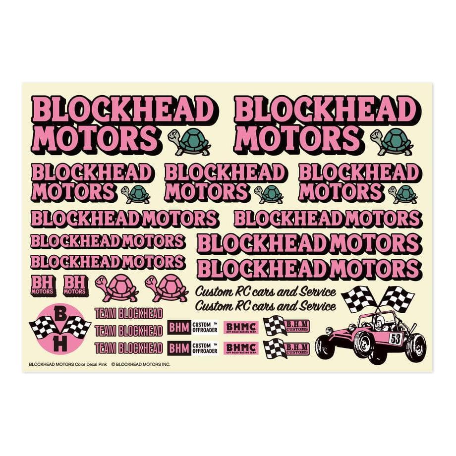 BLOCKHEAD MOTORS Decal Sheet Pink