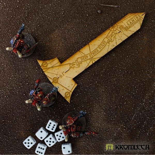 KROMLECH Deep Strike Ruler Template 6" - Small Perimeter - HDF