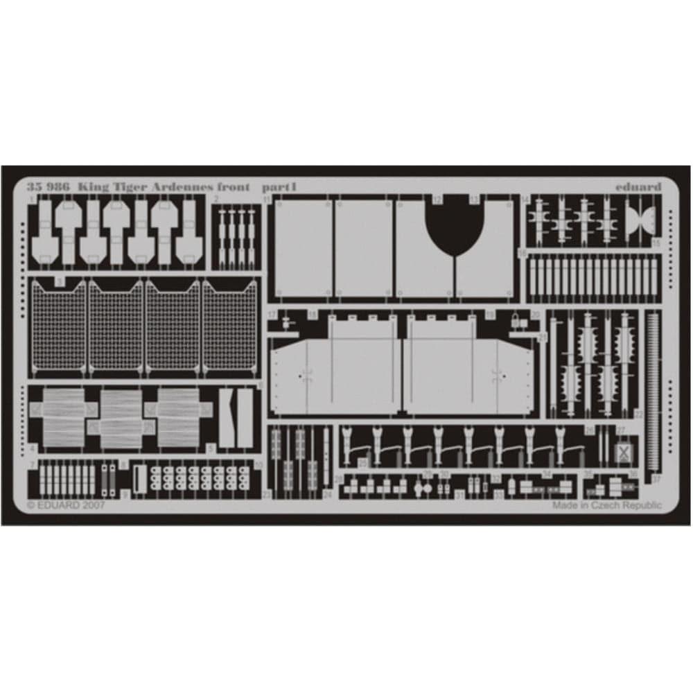 EDUARD Photoetched Set for King Tiger Ardennes Front 1/35 Tamiya