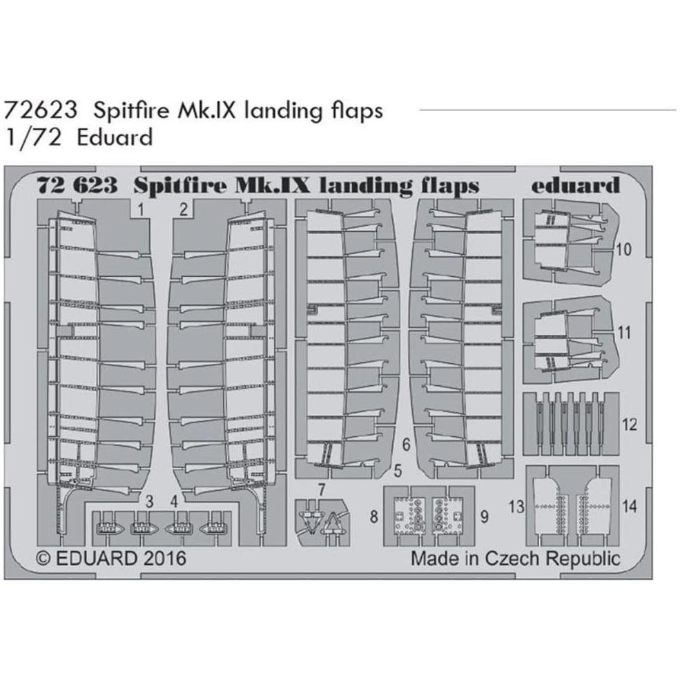 EDUARD Photo etched set for 1/72 Spitfire Mk.IX landing flaps (72623) - Hearns Hobbies Melbourne - EDUARD