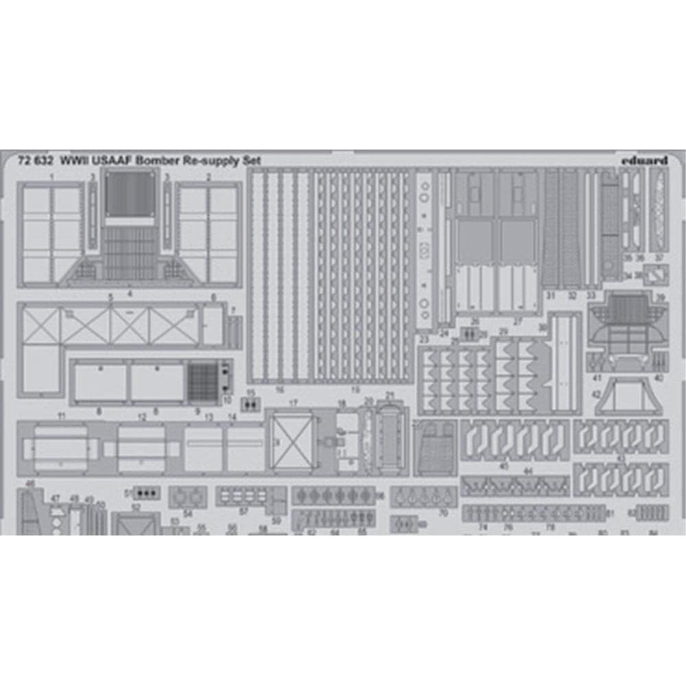 EDUARD Photo etched set for 1/72 WWII USAAF Bomber Re-supply Set (72632) - Hearns Hobbies Melbourne - EDUARD