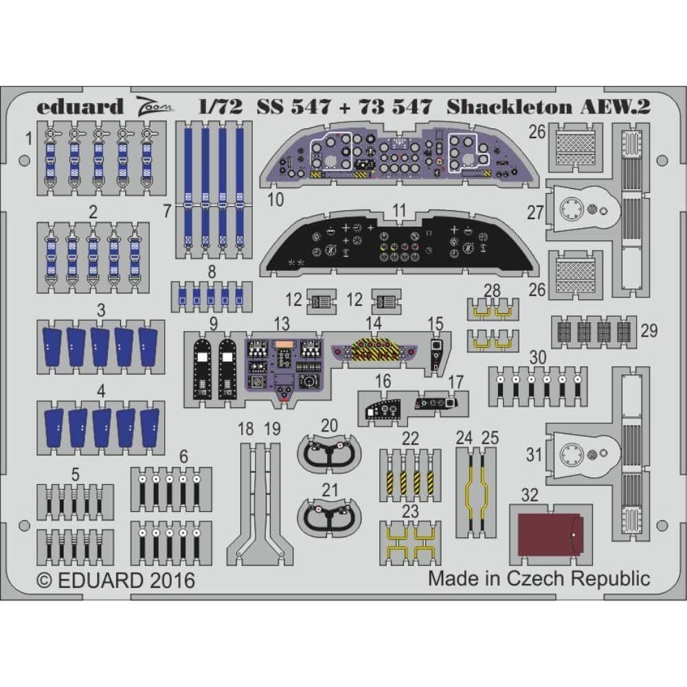 EDUARD Shackleton AEW.2 for 1/72 REVELL (EDKSS547) - Hearns Hobbies Melbourne - EDUARD