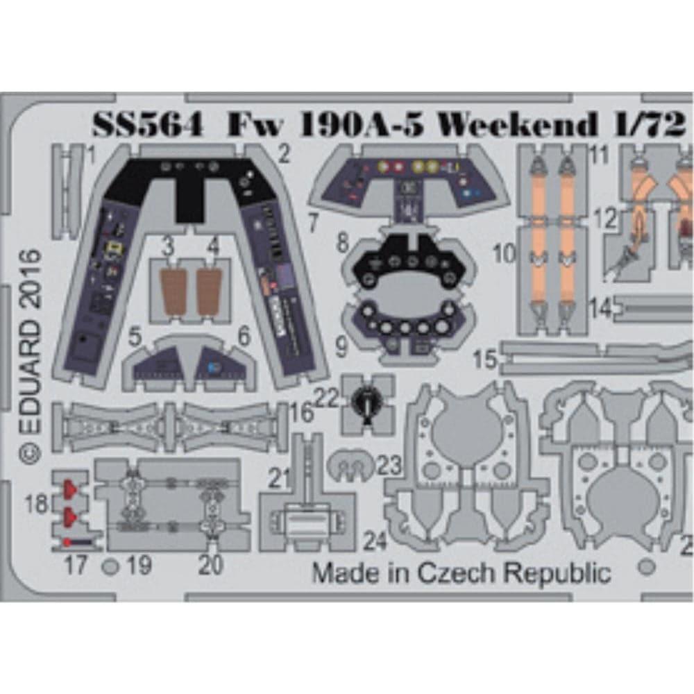 EDUARD Zoom set for 1/72 Fw 190A-5 Weekend (SS564) - Hearns Hobbies Melbourne - EDUARD