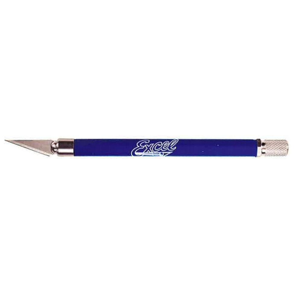 EXCEL K18 Soft Grip Knife Non Roll with Safety Cap