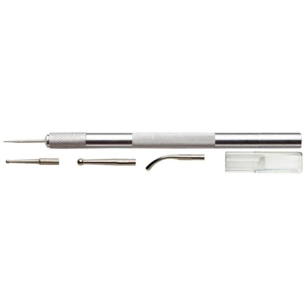 EXCEL 6" Aluminium Handle Burnisher Set with 3 Tips
