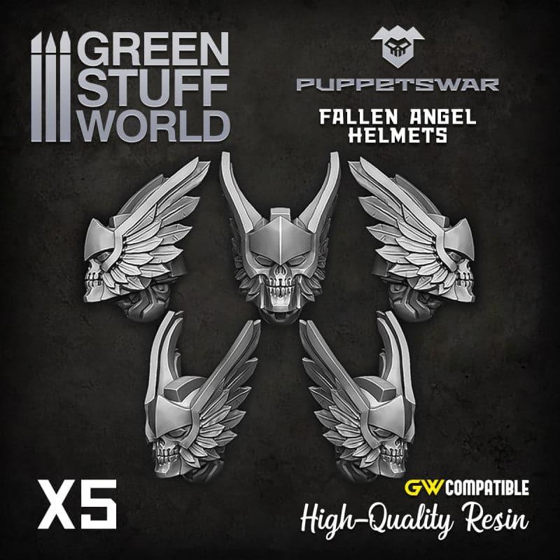 GREEN STUFF WORLD Puppetswar Fallen Angel Helmets (5)