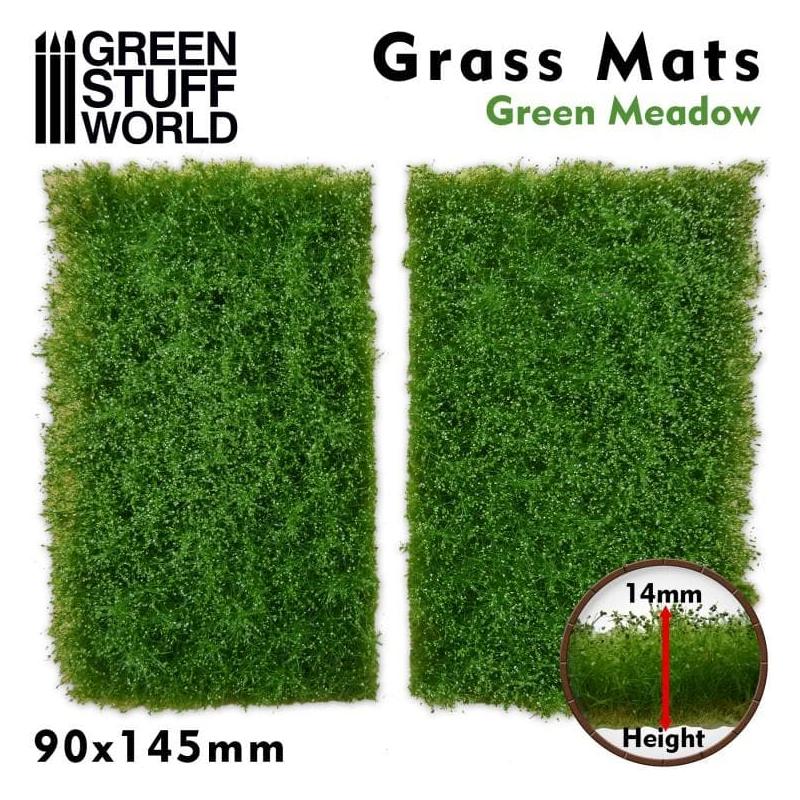 GREEN STUFF WORLD Grass Mat Cutouts - Green Meadow