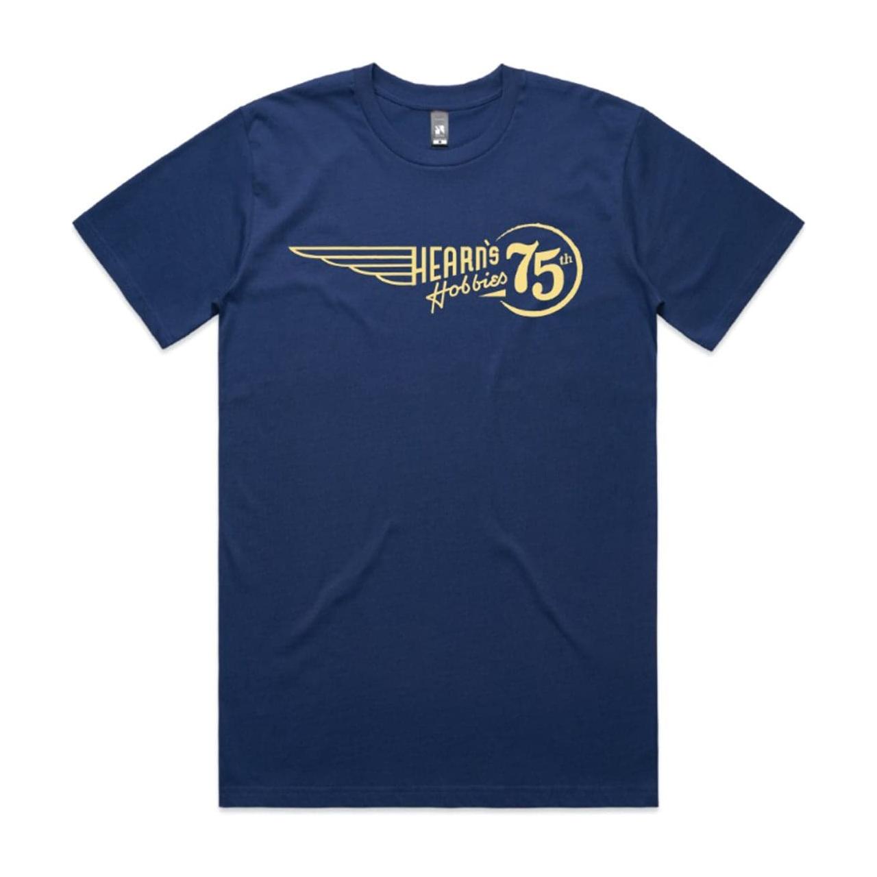 HEARNS HOBBIES 75th Anniversary T-Shirt (Cobalt) Small