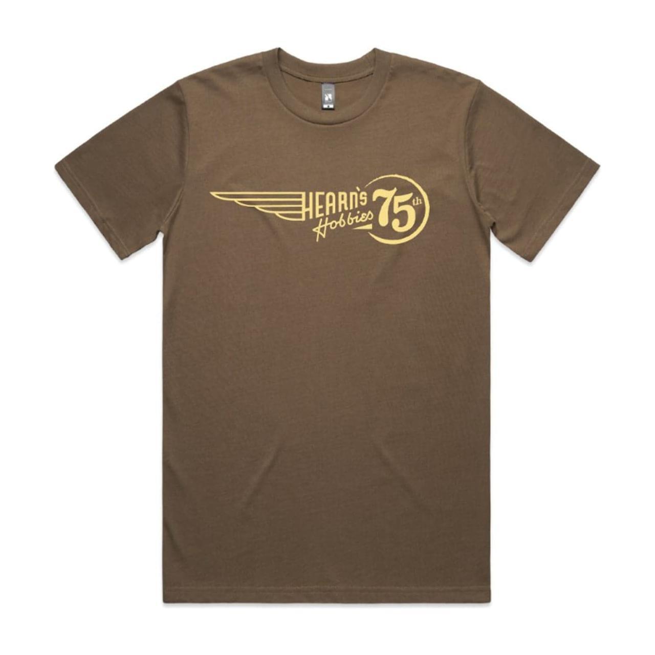 HEARNS HOBBIES 75th Anniversary T-Shirt (Walnut) Extra Large