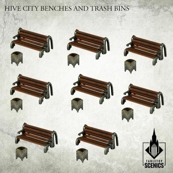 TABLETOP SCENICS Hive City Benches & Trash Bins