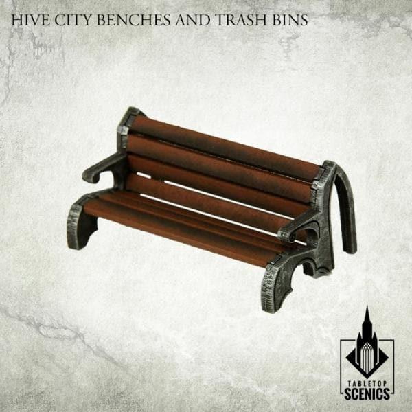 TABLETOP SCENICS Hive City Benches & Trash Bins