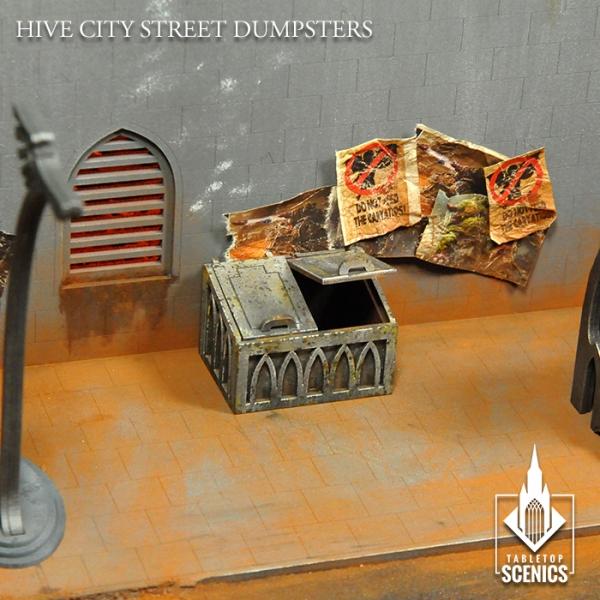 TABLETOP SCENICS Hive City Street Dumpsters