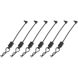TEAM CORALLY Body Clip Retainer with Body Clip - Black - 6pcs