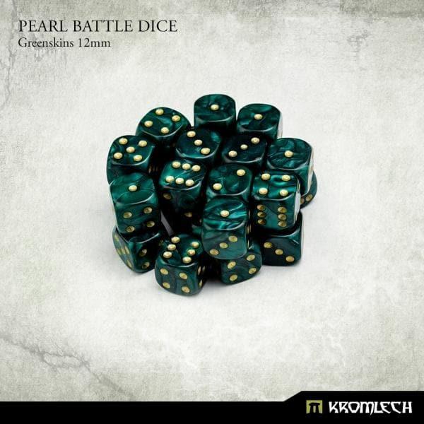 KROMLECH Pearl Battle Dice 25x Greenskins 12mm