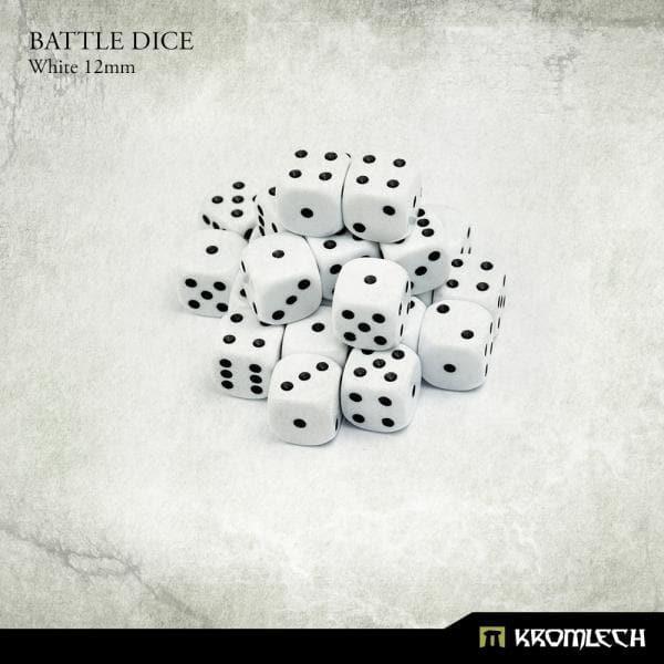 KROMLECH Battle Dice 25x White 12mm