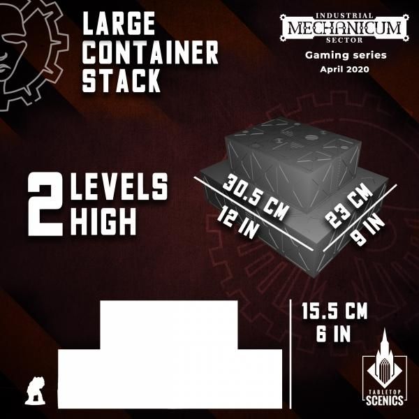 TABLETOP SCENICS Large Containers Stack