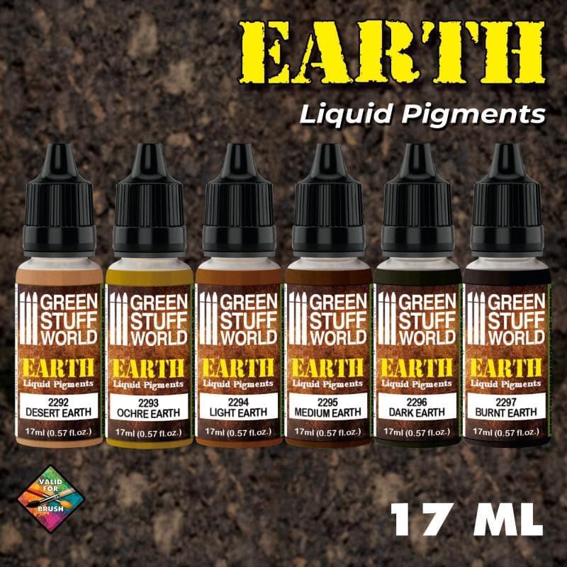 GREEN STUFF WORLD Liquid Pigments Paint Set - Earth (Box x 6)