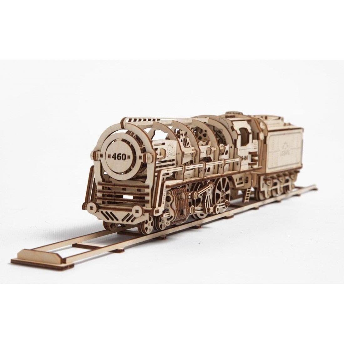 UGEARS Steam Locomotive with Tender and Almost 50cm of Track