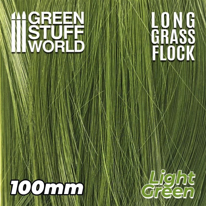 GREEN STUFF WORLD Long Grass Flock 100mm - Light Green