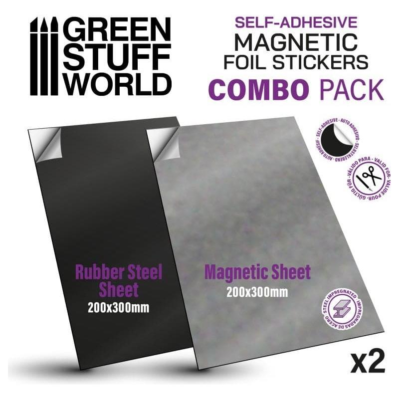 GREEN STUFF WORLD Magnetic Sheet Combo - Self Adhesive